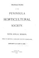 Transactions of the Peninsula Horticultural Society