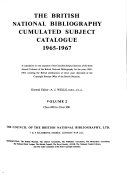 The British National Bibliography Cumulated Subject Catalogue