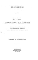 Proceedings of the National Association of Elocutionists