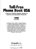 Toll-Free Phone Book U. S. A., 1998