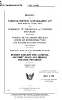 Hearing on National Defense Authorization Act for Fiscal Year 2010 and Oversight of Previously Authorized Programs Before the Committee on Armed Services, House of Representatives, One Hundred Eleventh Congress, First Session