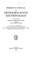 Bergey s Manual of Determinative Bacteriology Book