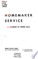 Homemaker Service  a Method of Child Care