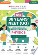 Oswaal NTA 36 Years' NEET (UG) Chapterwise and Topicwise Solved Papers (1988-2023) Physics (For 2024 Exam)