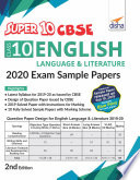 Super 10 Sample Papers for CBSE Class 10 English Language Literature 2nd Edition