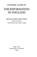Economic Causes of the Reformation in England