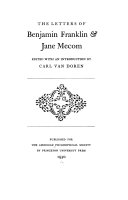 The Letters of Benjamin Franklin & Jane Mecom