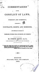 Commentaries on the Conflict of Laws, Foreign and Domestic