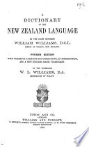 A Dictionary of the New Zealand Language Book