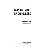 Manage More by Doing Less