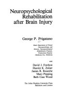 Neuropsychological Rehabilitation After Brain Injury