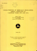 Charteristics of Medically Disqualified Airman Applicants in Calender Years 1973 and 1974