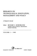 Research on Technological Innovation  Management and Policy