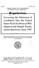 Read Pdf Regulations Governing the Admission of Candidates Into the Naval Academy