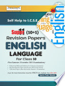 Self Help to ICSE Super 11 10 1  Revision Papers English Language For Class 10  Revised  Book