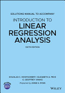 Solutions Manual to accompany Introduction to Linear Regression Analysis