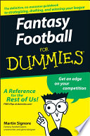 Fantasy Football For Dummies Book