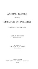 Annual Report of the Director of Forestry