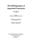 The Bibliography Of Appraisal Literature