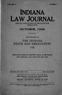 Proceedings of the     Annual Meeting of the Indiana State Bar Association