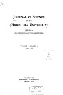 Journal of Science of the Hiroshima University