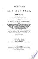 Livingston's Law Register for ...
