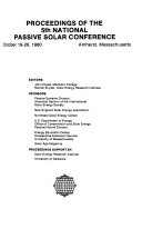 Proceedings of the     National Passive Solar Conference