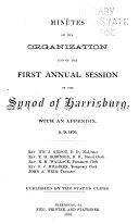 Minutes of the     Annual Session of the Synod of Harrisburg
