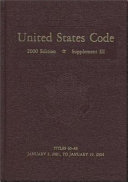 United States Code, 2000, Supplement 3, V. 4
