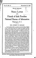 News Letter - Friends of Irish Freedom. National Bureau of Information