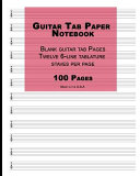 Guitar Tab Paper  Red Cover