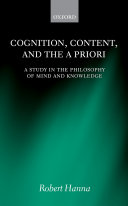 Cognition  Content  and the a Priori