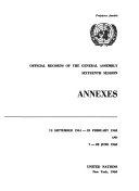 Documents Officiels de L'Assemblée Générale