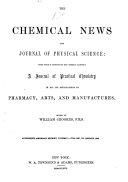 Chemical News and Journal of Physical Science