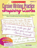 Cursive Writing Practice - Inspiring Quotes