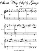 Sheep May Safely Graze Easy Piano Sheet Music