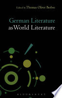 German Literature as World Literature Book