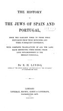 The History of the Jews of Spain and Portugal