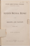 Biennial Report of the Kansas State Agricultural College