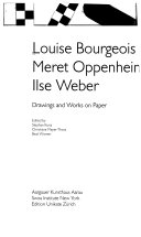 Louise Bourgeois  Meret Oppenheim  Ilse Weber Book