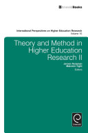 Theory and Method in Higher Education Research II