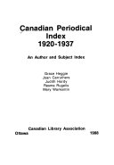 Canadian Periodical Index, 1920-1937