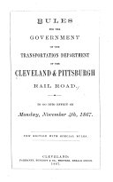 Rules for the Government of the Transportation Department