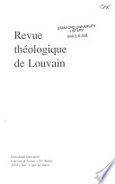 Revue théologique de Louvain