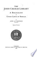A Bibliography of Union Lists of Serials Book