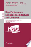 High Performance Embedded Architectures and Compilers Book