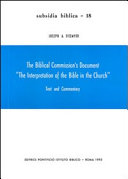 Read Pdf The Biblical Commission's Document 