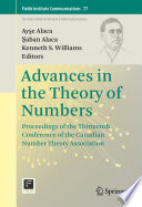 Advances In The Theory Of Numbers