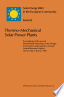 Thermo Mechanical Solar Power Plants Book