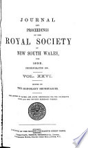 Journal And Proceedings Of The Royal Society Of New South Wales